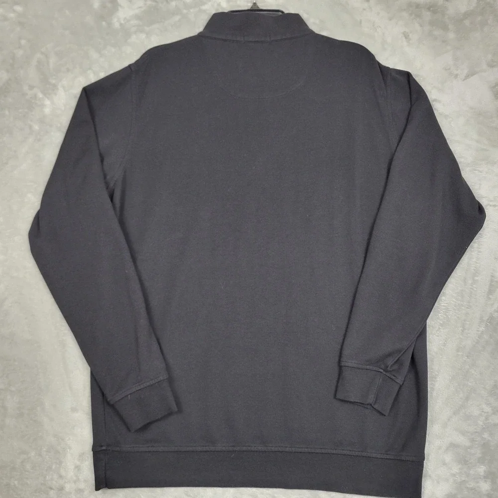 Peter Millar Mens XL Black 1/4 Zip Pullover Long Sleeve PerformanceGolf Sweater